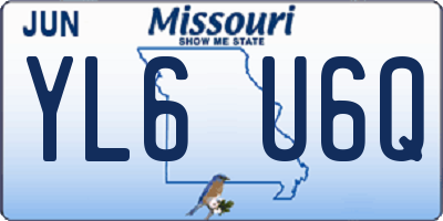 MO license plate YL6U6Q