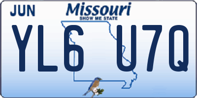 MO license plate YL6U7Q