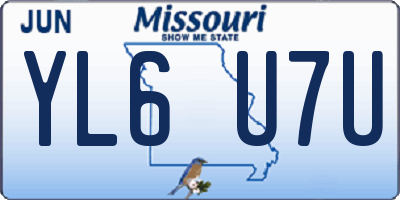 MO license plate YL6U7U