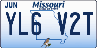 MO license plate YL6V2T