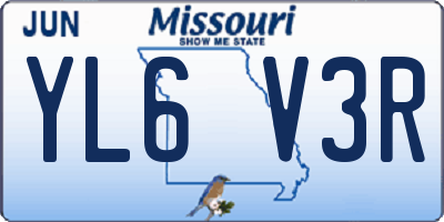 MO license plate YL6V3R