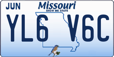 MO license plate YL6V6C