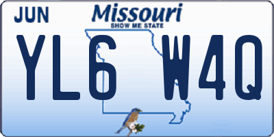 MO license plate YL6W4Q