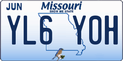 MO license plate YL6Y0H