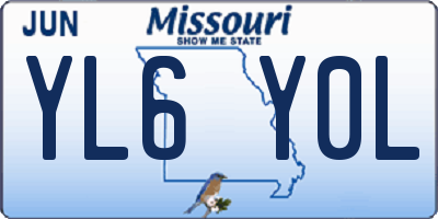 MO license plate YL6Y0L