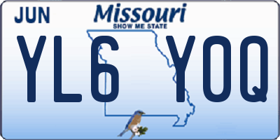 MO license plate YL6Y0Q
