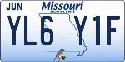 MO license plate YL6Y1F