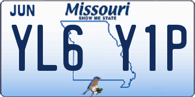 MO license plate YL6Y1P