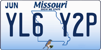 MO license plate YL6Y2P