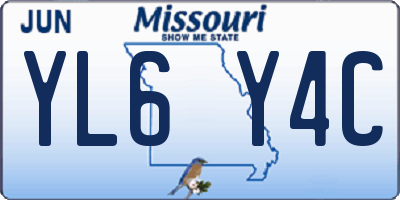 MO license plate YL6Y4C