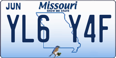 MO license plate YL6Y4F