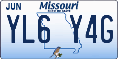 MO license plate YL6Y4G