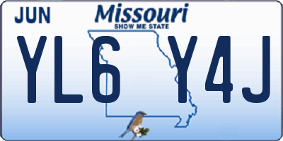 MO license plate YL6Y4J
