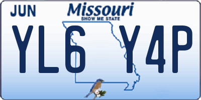 MO license plate YL6Y4P
