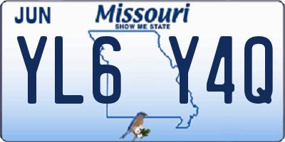 MO license plate YL6Y4Q