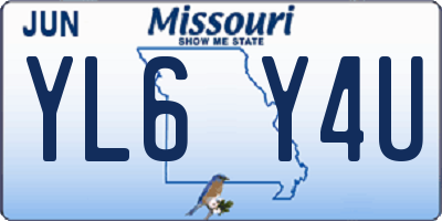 MO license plate YL6Y4U