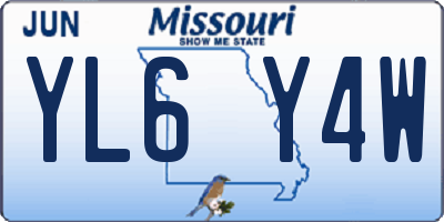 MO license plate YL6Y4W