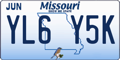 MO license plate YL6Y5K