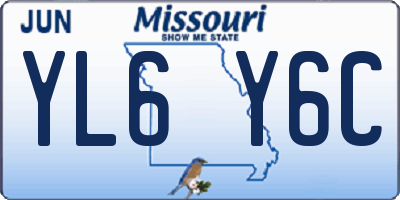 MO license plate YL6Y6C