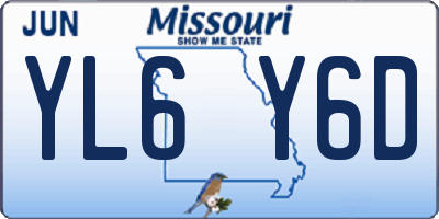 MO license plate YL6Y6D