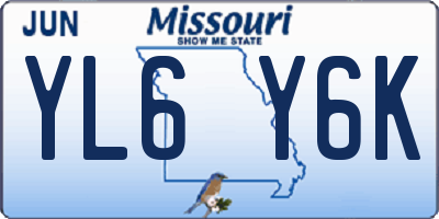 MO license plate YL6Y6K