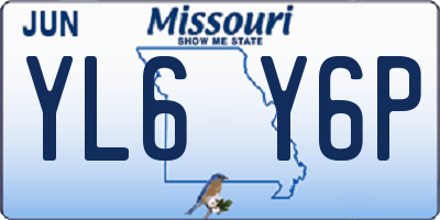 MO license plate YL6Y6P