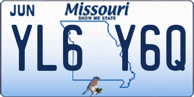 MO license plate YL6Y6Q
