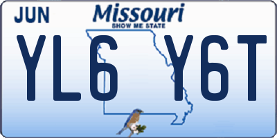 MO license plate YL6Y6T