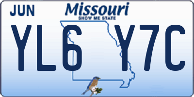 MO license plate YL6Y7C