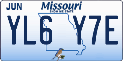 MO license plate YL6Y7E