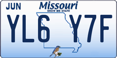 MO license plate YL6Y7F
