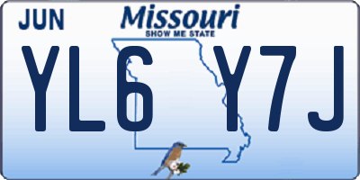 MO license plate YL6Y7J