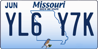 MO license plate YL6Y7K