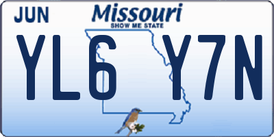 MO license plate YL6Y7N