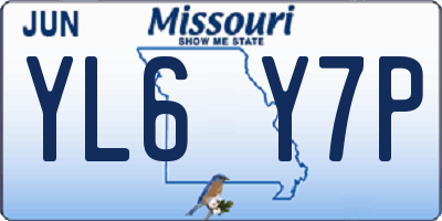MO license plate YL6Y7P