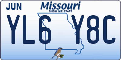 MO license plate YL6Y8C