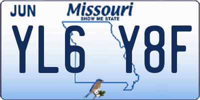 MO license plate YL6Y8F