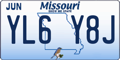 MO license plate YL6Y8J