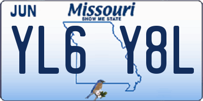 MO license plate YL6Y8L