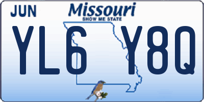 MO license plate YL6Y8Q