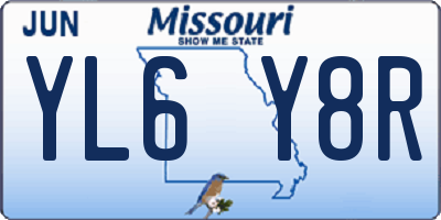 MO license plate YL6Y8R