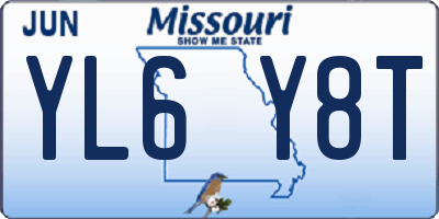 MO license plate YL6Y8T