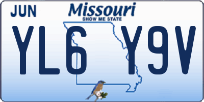MO license plate YL6Y9V