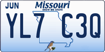 MO license plate YL7C3Q