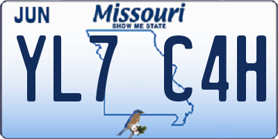 MO license plate YL7C4H