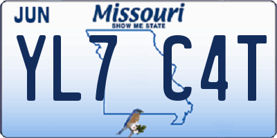 MO license plate YL7C4T