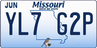 MO license plate YL7G2P