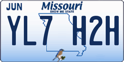 MO license plate YL7H2H