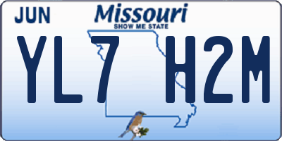 MO license plate YL7H2M