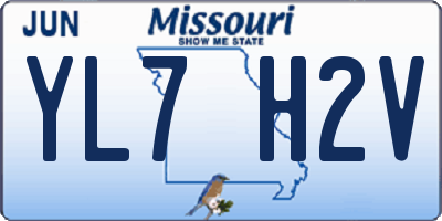 MO license plate YL7H2V